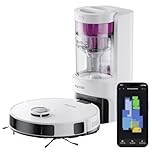 EUREKA E10s Gen2 Robot Vacuum and Mop, Bagless Self-Emptying Station, 6000pa Suction, Auto Lifting Mop, LiDAR Navigation for Pet Hair, Carpet&Hard Floors, App Control, Compatible with Alexa, White