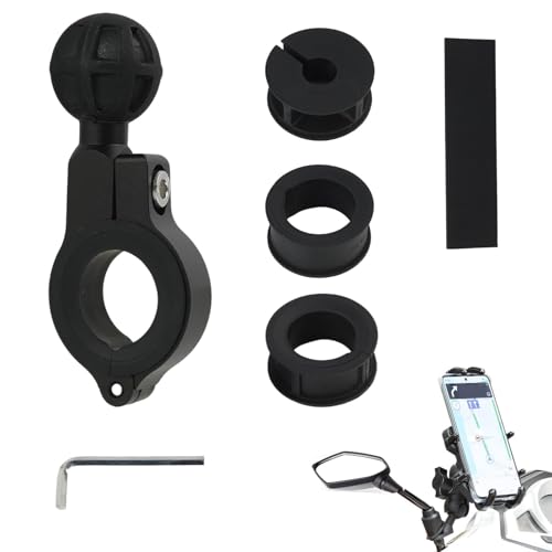 Vxiwscy Aluminium 1 inch Ball Base 360° Rotation pour Guidons Universels De 22 Mm À 32 Mm, Support GPS Moto Compatible avec Les Supports De Téléphone pour Vélo avec Douille À Bille De 1 Pouce Mount