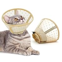 Supet Weiches Katzenhalsband, Netz-Erholungskegel für Haustiere nach Operationen, um das Lecken zu stoppen, verstellbares elisabethanisches Halsband für kleine Kätzchen