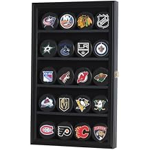 20 Hockey Puck Display Case Cabinet Wall Rack Shadow Box 98٪ UV Protection، CC01