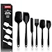 Price comparison product image Silicone Spatula Set Silicone Kitchen Utensils Set Silicone Brush Heat Resistant Food Grade Non-Stick, for Cooking Baking Cake Decorating (6-Set Black)