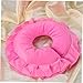 Amosfun 2pcs Pillow Round Face Spa U Shaped Face for Beauty Shaped Cotton Face Pilows Cotton Face Cushion Neck Pad Travel Massage Pink