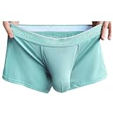 [Pastinde] ボクサーパンツ メンズ マキシマム3D立体ポーチ ストレッチ 男性下着 立体縫製 ローライズ セクシー (XXXL, グリーン)