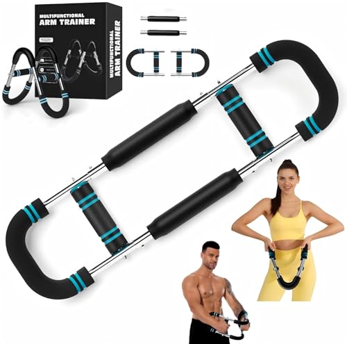 Twister Arm Trainer, 40-100lb Adjustable Chest Workout Equipment Power Twist Arm Trainer, Forearm Strengthener, Portable Spring Resistance for Home Fitness (Blue)