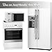 Daixers 3PCS Refrigerator Door Handle Covers Kitchen Decor Keep Appliance Clean Anti-Static Stains for Fridge Dishwashers Velvet (Printed Silver Grey)