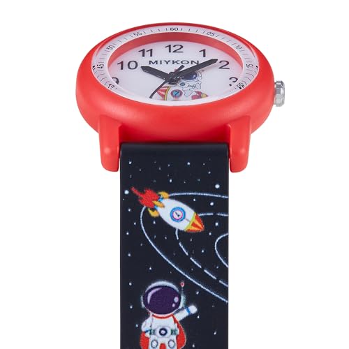 Image of Miykon Kids Watches for Boys and Girls - Educational Time-Telling Gift for Kids Aged 3-15, Toddlers, Preschoolers, and School-Aged Children - Easy to Read Analog Watch, Soft Resin Band, Japanese Quartz, 100M Water Resistant