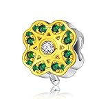 🍀 Regalo y ocasión maravillosos 🍀 Las cuentas de trébol de cuatro hojas se pueden convertir en pulseras, collares y otras joyas delicadas, adecuadas para muchas ocasiones como cumpleaños, Navidad, boda, compromiso, día de San Valentín, aniversario, graduación o uso diario, convirtiéndote en el centro de atención de la multitud.