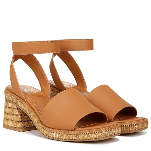 Franco Sarto Women's Faron Heeled Sandal, Tan Faux...