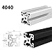 GTPBAO Industrial Aluminum Profile European Standard 4040W-3.0mm Black Heavy Duty Aluminum Alloy Fish Tank Frame Workbench Frame 40X40 Extruded Rail(Black,200mm 7.87