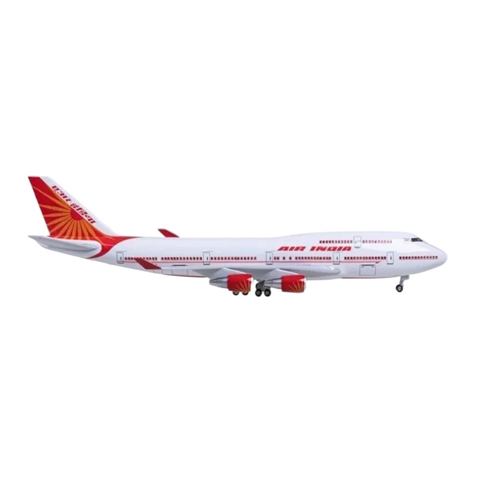 Diecast zabawki samolotowe 47CM dla Boeinga 747 model samolotu Indie samoloty W lekkie i koła podwozie maszyna do odlewania ciśnieniowego zebrane do zbierania i wyświetlania (bez lampy)