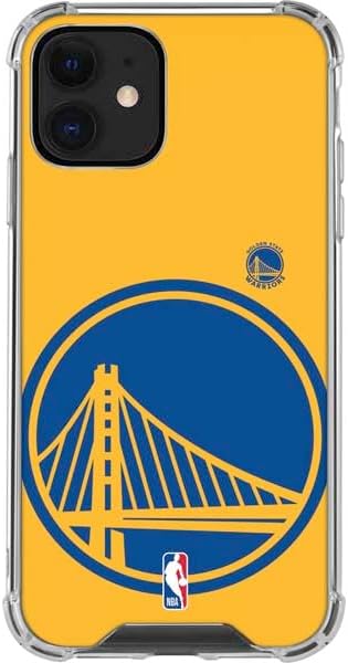 Skinit Clear Phone Case Compatible with iPhone 12 Mini - Officially Licensed NBA Golden State Warriors Large Logo Design