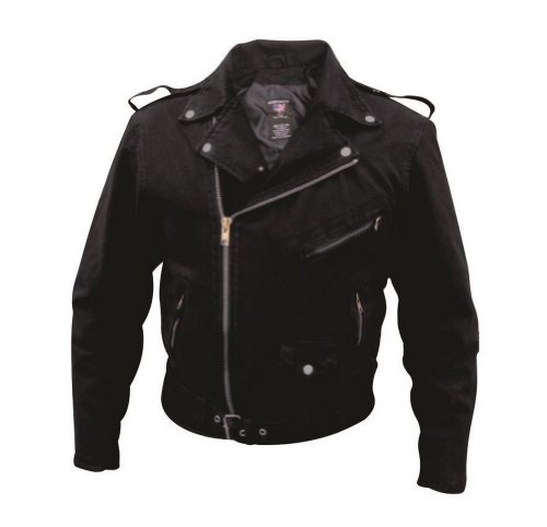 Men's AL2954 Basic Motorcycle Jackets 14 oz. Large Black Denim