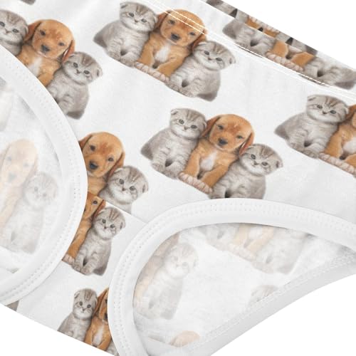 Girls Underwear Toddlers 2t Cotton Girl Panties Cute Florals Briefs Girls Undies Cute Dog Cat White Animal4