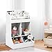 Emorefun Kids Bookshelf and Toy Storage, Wood Book Shelf Organizer for Toddler, Playroom Storage, White