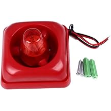 Fire Sound Light Alarm, 115DB Red Flashing Lights Super Loud High Visibility Strobe Siren, Industrial Sound Light Alarm, Fire Sound Light Alarm, for Office Building