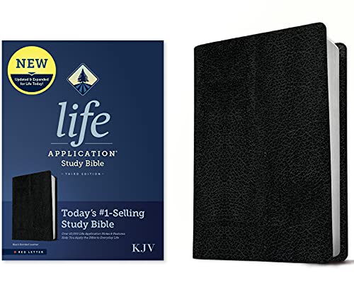 KJV Life Application Study Bible, Third Edition (Red Letter, Bonded Leather, Black)