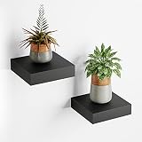 Small Floating Shelves for Wall, Small Black Shelf 5.9 * 5.7 Inch Display Ledges for Small Decor, Mi