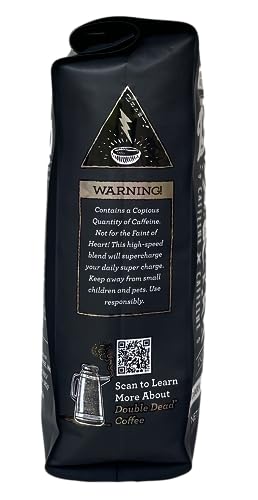 Raven's Brew Coffee High Caffeine Coffee Dark Roast Ground - Double Dead 12Oz #TOP7