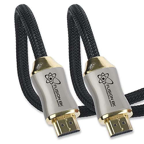 Fusion8K HDMI 2.1 Cable Supports 8K @60Hz and 4K @120Hz Compatible with All TVs, BluRay, Xbox Series X, PS5 (6 Feet)