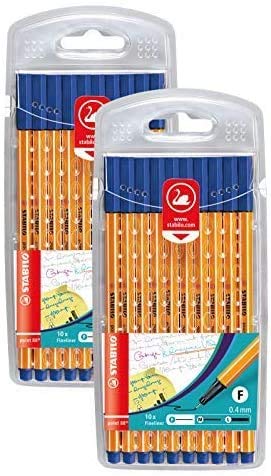 STABILO - Fineliner - point 88-2x 10er Pack - blau