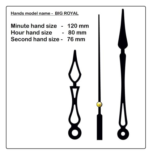 Image of KEDAR Ajanta Quartz Ortime Sweep & Silent Movement Machine for Wall Clock with Fancy Needles (Made in India)-S018