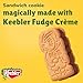 Keebler E.L. Fudge Double Stuffed Elfwich Cookies, Sandwich Cookies Stuffed with Crème Filling, 13 oz