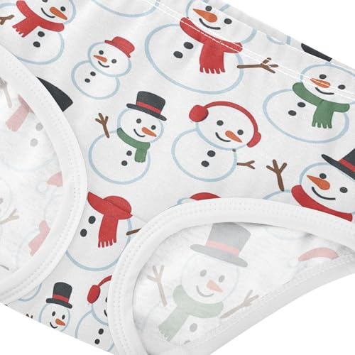 Girls' Hipster Panties Breathable Toddler Underwear for Baby Girls Snowmen Pattern4