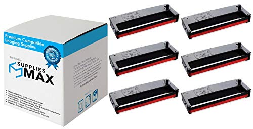 SuppliesMAX Compatible Replacement for Acroprint ES-1000 Black/Red Time Clock Printer Ribbons (6/PK) (ACT021180)