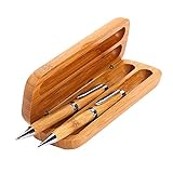 Environmentally friendly wooden ballpoint pen pencil set natural log color walnut wood maple bamboo...