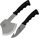 Smith & Wesson Bullseye Hatchet and Fixed Blade Guthook Knife Combo with S.S. Blade and Rubber...