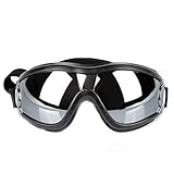 Diseño polarizado y UV: utiliza poliéster profesional de alta transmitancia y lentes protegidas por rayos UV, que evita que las mascotas se vean fuertes y desordenadas. Protege los ojos de tus mascotas de nieve, rayos UV, viento, polvo y niebla.
