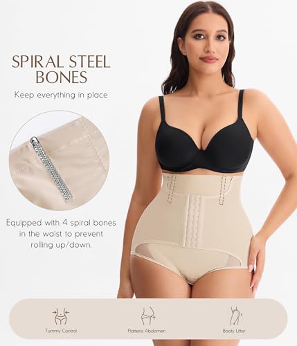 MERYOSZ Butt Lifting Panties High Waisted Tummy Control Shapewear for Women Waist Trainer Mesh Body Shaper Underwear3