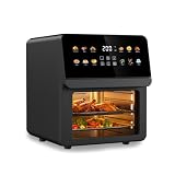 Freidora de aire caliente y mini horno 12 en 1, 1700 W, digital