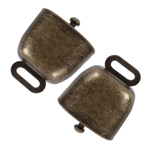 iplusmile 2pièces Cloches Carrées Avec Poignée Pour Événements Plein Air Mariage Anniversaire Lot De Cloches Appel Avec Poignée