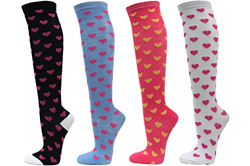 Image of SocksKnee Women Multi-Pack Colorful Variety Design Assorted Activewear Knee-High Stocking Socks, 9-11