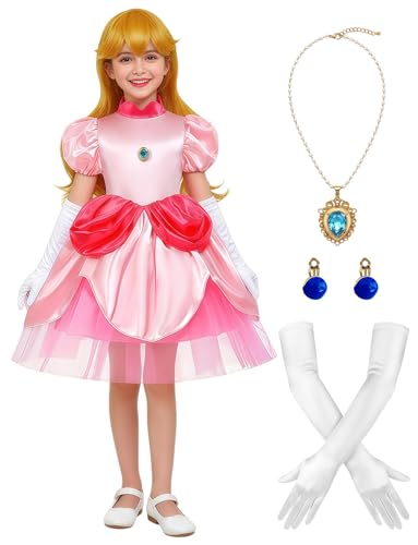 Disfraz de princesa rosa para niñas con accesorios miniatura 1