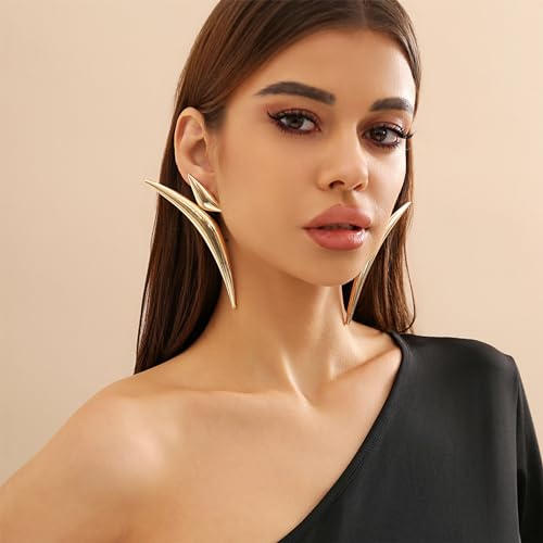Gold Statement Earrings for Women Exaggerated Geometric Drop Dangle Earrings Trendy Fashion Gold Jewelry2
