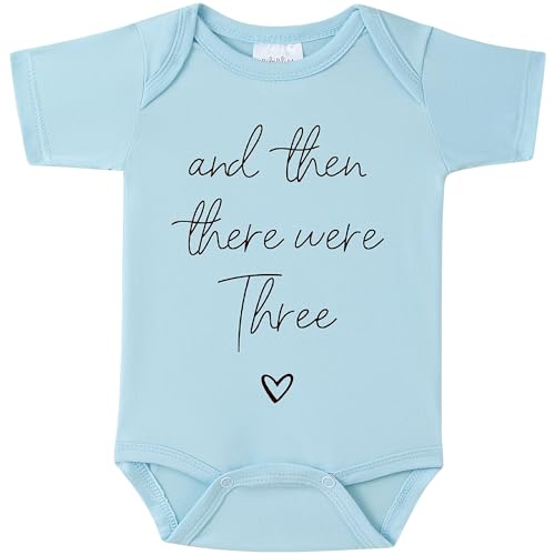 And Then There Were Three Funny Pregnancy Announcement Infant Baby Onesie, Baby Announcements Ideas for Family