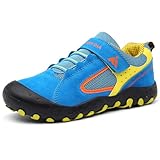 Mishansha Unisex Ligero Zapatillas de Deporte para Niños Niñas Sneakers Transpirable Cómodos Zapatos Casuales, Azul 32