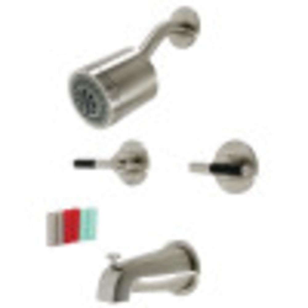 Robinet mitigeur baignoire et douche Kingston Brass KBX8148CKL en nickel brossé