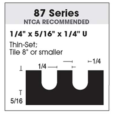 Superiorbilt Softgrip Notch Trowel (1/4 X 5/16 X 1/4 U) #TOP1