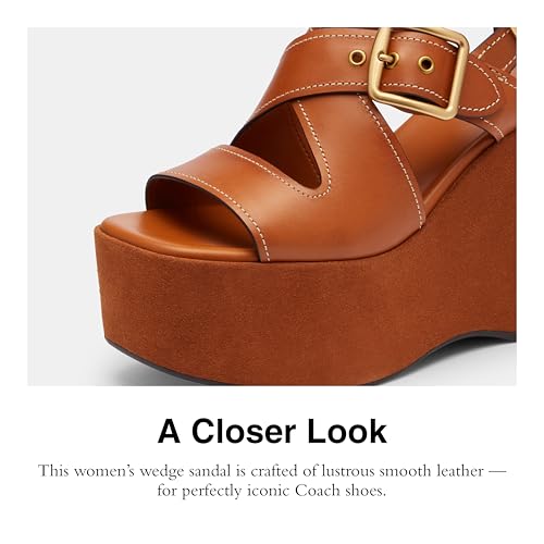 Coach Women's Archival Buckle Wedge Platform4