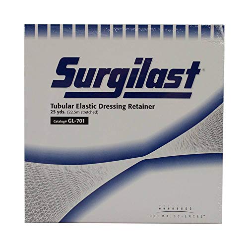 Surgilast Tubular Elastic Dressing Retainer, 25 Yards, Stretched, White, Size 1, 1 Each