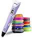 Produktbild Intelligenter 3D Druck Stift, Intelligenter 3D Pen mit LED-Anzeige 3D Print Pen LED-Display 3D Stifte mit PLA ABS Filament Aufladen über USB 3D Pen Set für Kinder Erwachsene kreatives Geschenk Nr.