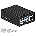 Produktbild iuniker Raspberry Pi 4 Gehäuse, Raspberry Pi 4 Case mit Kühlkörper, Metallgehäuse mit Kühlkörper Raspberry Pi Shell ohne Lüfter für Raspberry Pi 4B (Schwarz)