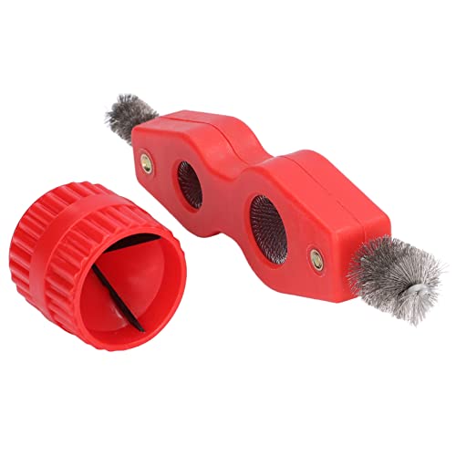 Limpiador de Tuberías de Cobre y Biselador Escariador para Cepillo de Alambre de 2 Piezas Cepillo de Eliminación de óxido para Pulidor de Cepillo de Prueba para Insta para Ccw
