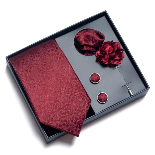 Image of joy alice 70 Colors Ties Set Men Mixed Color Necktie Handkerchief Cufflinks Brooch 3.15 Formal