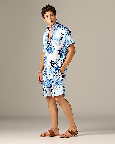 Image of DHRUVI TRENDZ Rayon Co-Ord Set for Men | Men's Cord Set | Night Suit for Men | T-Shirt and Shorts Set for Men | Night Dress for Men | Pyjama Set for Men