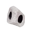 FuninCrea Fish Tank Decoration Accessories, Aquarium Decor Rock Caves Fighting Fish House Hide Place Tunnels Ceramic Aquarium Ornament for Shrimp Cichlid Masking and Breeding (Square)