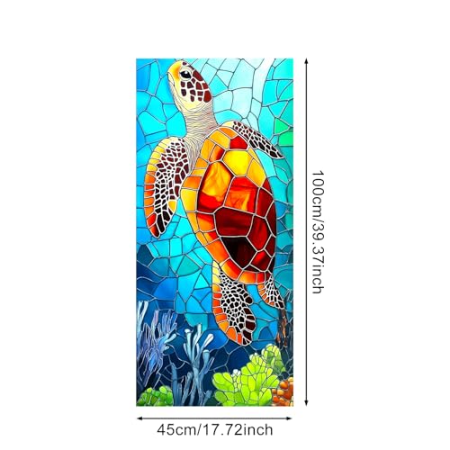 Vinilo decorativo para ventana con diseño de tortuga miniatura 4